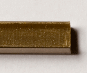 Messing H-Profil, verschiedene Dimensionen - L = 1000 mm