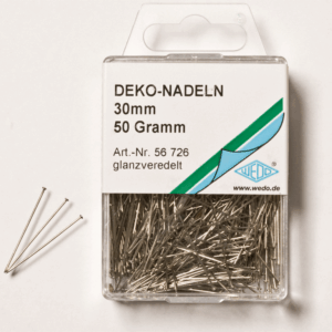 Deko-Nadeln kleine Köpfe ø = 0,6  L = 30,  50 g
