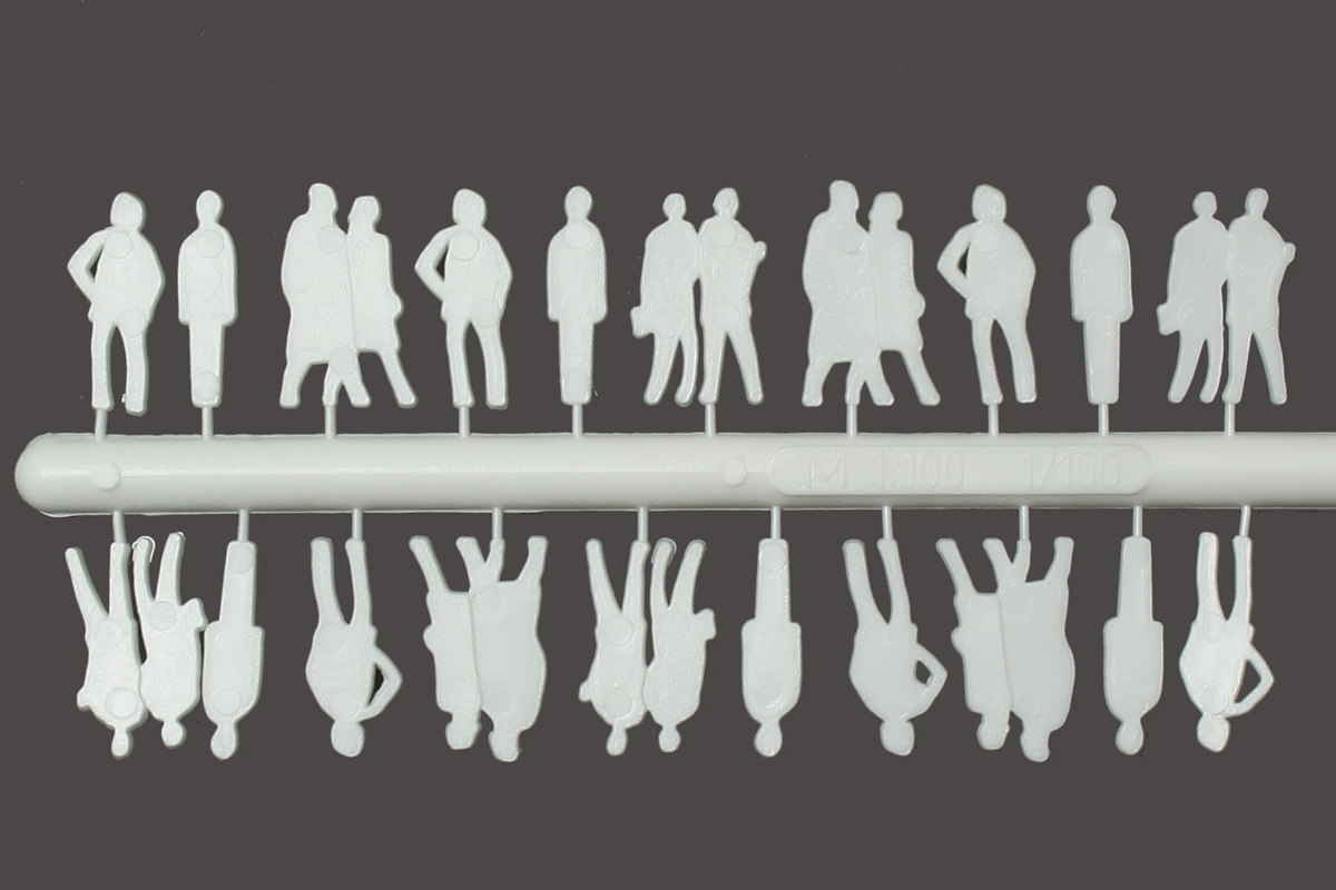 Silhouettefiguren weiß 1:100