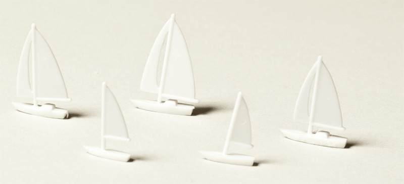 Segelboote 1:500 - 1:1000, weiß