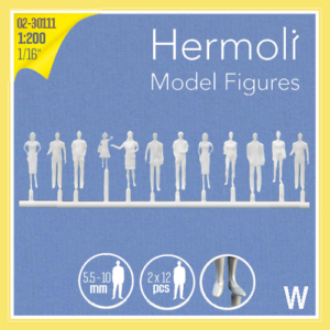 Figuren naturalistisch weiß 1:200, stehend ”Hermoli”