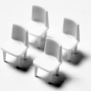 Stühle weiß 1:50