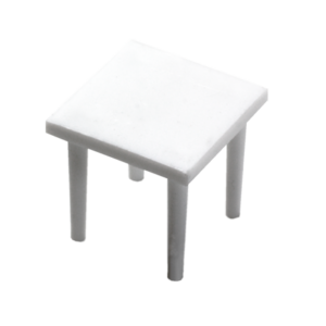 Quadratischer Tisch weiß 1:50