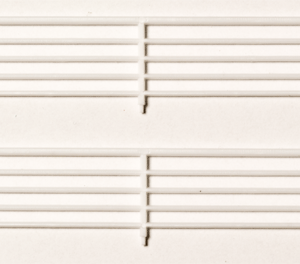 Brüstungsgeländer Polystyrol weiß / Messing geätzt, vertikal / horizontal, verschiedene Maßstäbe