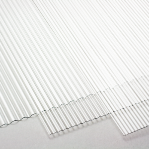Pet-G Wellplatte transparent, farblos, glänzend, verschiedene Dimensionen - w = 6,0 mm