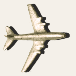 Flugzeug Zinnguss silbrig  L = 17  ca. 1:2000