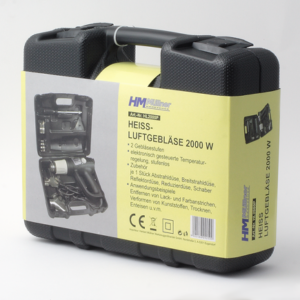 Heißluftgebläse 2000 W, 250 und 500 l/min